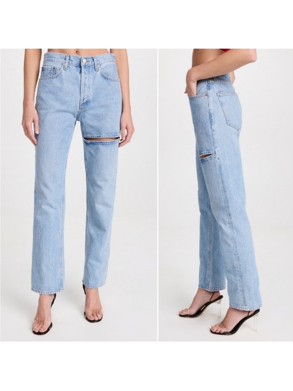 Agolde Lana Straight Leg Slice Jeans Size 25